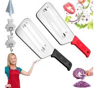 Upgraded Stainless Steel Cabbage Shredder for Coleslaw, Double-Layer Slicer& Multifunctional Vegetable Cutter for Sauerkraut,Salad and Stir Fry Prep (2Pcs-B)