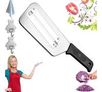 Upgraded Stainless Steel Cabbage Shredder for Coleslaw, Double-Layer Slicer& Multifunctional Vegetable Cutter for Sauerkraut,Salad and Stir Fry Prep (Black)