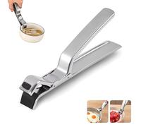 Upgraded Stainless Steel Hot Plate Gripper, Anti-Scald Stainless Steel Bowl Clip, Multi Angle Durable Heat-Resistant Kitchen Clip, Non-Slip Design, for Bowls Pans Dishes (1 Pcs)