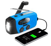 Upgraded Version RunningSnail Emergency Hand Crank Self Powered Am/FM NOAA Solar Weather Radio with LED Flashlight Emergency Power Bank for iPhone/Smartphone (088B)