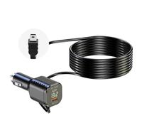 Upgrades - Adaptador de corriente para coche, cable USB pequeño, adaptador de carga rápida de 3,5 m de largo con PD36 W, carga rápida para dispositivos, cable de alimentación USB pequeño