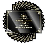 Upgrades - Adhesivo de letras duradero para pared, diseño con texto en inglés "Keep Calm I'm Almost A Driving Instructor" (12 x 18 cm)