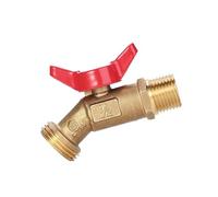 Upgrades - Grifo de latón resistente para manguera de jardín de 0.5 pulgadas a 3/4 pulgadas, conector de manguera de jardín para manguera de casa
