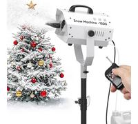 UPGREY Máquina de nieve de 1500 W para exteriores e interiores con trípode, máquina de nieve falsa para fiestas con LED, control remoto y tanque de líquido