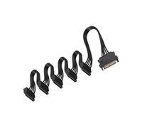 upHere Cable divisor de alimentación SATA de 51 cm, 15 pines macho a hembra, alimenta hasta 5 unidades HDD, SSD, ópticas