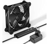 upHere gaming Ventiladores PC 12V,Ventilador PC 120mm,5 velocidades Ajustables,con Regulador de Velocidad,Ventilador 220V Doble Rodamiento de Bolas,para PC/Xbox/Playstation/TV Box,1Pcs.(U2DC1-1)