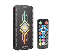 upHere P10PARGB-BK Controlador ARGB para PC, 5V 3-Pin PWM, hub Ventiladores pc con Control Remoto inalámbrico, Fan hub RGB Controlador pc para Ventilador y sincronización de iluminación