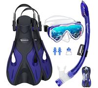 UPhitnis Gafas Buceo Niño y Aletas Buceo para 4-12 Años-Snorkel Conjunto Mascara Snorkel Set de Snorkel Incluir Gafas de Buceo Aletas Snorkel y Dry Top Snorkel Kit para Niño y Niña