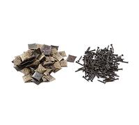 Upholster Nails Vintage 100 Piezas, Clavos de Tapicería en Metal Bronce, Decorativos para Muebles, Sofás, Puertas - Estilo Antiguo, Material Resistente, Ideal para Decoración y (21 * 21mm)