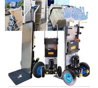 UPIKIT Carretilla Elevadora De Escaleras Eléctrica, Carretilla Elevadora De Escaleras, Capacidad De Carga (400 Kg), Batería Extraíble (48 V/36 Ah), Motor Sin Mantenimiento/Sin Escobillas