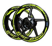 UPIKIT Llantas Pegatinas Adhesivo Rueda Motocicleta En El Interior para Suzuki GSF650 GSF 650 Bandit, Calcomanías Buje, Cinta Franja Llanta, Calcomanía Reflectante Ruedas Calcomanías(Color 1)