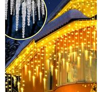 Uping Cortina Luces Guirnaldas Luces Exterior 400 LED Cadena de Luces Decorativas para Navidad Festival Fiestas Casa Jardín Boda Blanco Cálido