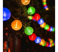 Uping Guirnalda Luces Pilas Interior Exterior Guirnalda Luminosa 20 Farolillos LED de Papel Exterior Decoracion Jardin Balcon Terraza (Multicolor)