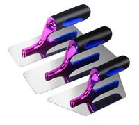 UpJiaflarish - Juego de 3 paletas de acabado de pintura artística de acero inoxidable, pulido y deslumbrante, herramienta manual de construcción de mampostería para pintura artística, pintura