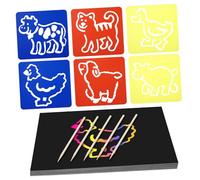 UPKOCH 1 Juego Conjunto De Pintura De Cero Arcoíris Kit De Arte De Papel Rascador Manualidades para De Madera