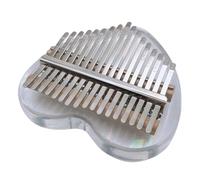 UPKOCH 1 juego Mini Kalimba Piano de Acrílico de Teclas con Accesorios para Principiantes Instrumento Musical Portátil con Estuche y Paño de Limpieza Piano de Pulgar Transparente y