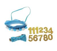 UPKOCH 1 Juego Sombrero de cumpleaños para Mascotas Corbata de moño de cumpleaños de Perro papá Favor de la Fiesta de cumpleaños del Perro Kit de Disfraz de cumpleaños para Mascotas paño