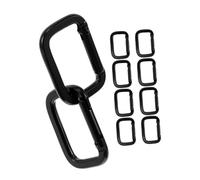 UPKOCH 10 Piezas Mosquetón de Aluminio Negro Clip de Seguridad para Senderismo y Camping Mosquetones Resistentes y Multifuncionales para Accesorios y Equipamiento Outdoor