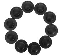 UPKOCH 10 Piezas Tirador Autoadhesivo Redondo Negro de Plástico | Diseño Autoadhesivo, Instalación Fácil, Agarre Cómodo, Estilo Minimalista y Uso Versátil en Puertas