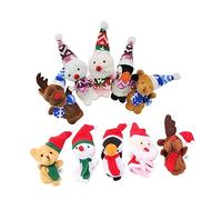 UPKOCH 10 Piezas Títeres de Dedo Navideños Adorables para Historias Juguetes de Tela Seguros para Decoración Xmas Regalos para Bebés y Actividades Educativas