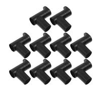 UPKOCH 10 Unidades Conector de Plástico Negro para Tendedero Junta de Tubo en Ángulo de 90 Grados, Accesorio Seguro y Antipolvo para Perchero y Barra de Armario