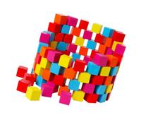 UPKOCH 100 Piezas Bloques de Coloridos para Educación Temprana Cubos Pequeños Didáctica para y Seguro para Desarrollo Manual y Cognitivo
