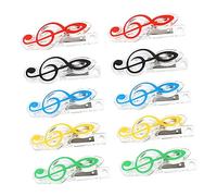 UPKOCH 10piezas Clip De Plástico Para Notas Musicales Unids Asb Duradero Diseño Musical Para Libros De