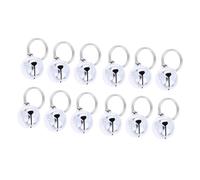 UPKOCH 12 Piezas Campanas para Mascotas de Cobre Colgantes Plateadas Accesorio Decorativo para Collares de Gatos y Perros