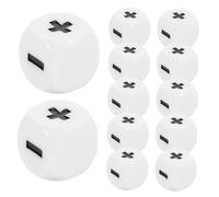 UPKOCH 12 Piezas Dados de Enseñanza Matemática para Aula Mesa Dados Acrílicos con Símbolos y Resta Herramienta Educativa Segura y Divertida para Aprender Cálculo y Tablas de Multiplicar