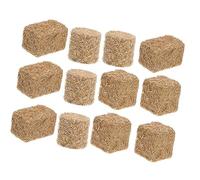 UPKOCH 12 piezas de accesorios en miniatura para escena adorno de heno pequeño heno mini pajares decoración de otoño bolas de heno mini bloques de heno para decorar