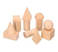 UPKOCH 12 Piezas de Madera de Cuerpo geométrico de Juguete Educativo para niños - Reconocer Formas 3D y Aprender matemáticas - Ideal para la Escuela Primaria