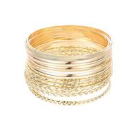 UPKOCH 12 piezas Pulseras Mujer Estilo Bohemio Conjunto de Aleación para Festival y Uso Diario Brazaletes Apilables con Acabado Brillante y Diseño Duradero