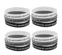 UPKOCH 12piezas Pulsera De Fe Motivacional De Silicona Pulseras Inspiradoras Con Escrituras Cristianas Para y Mujeres Trabajo El Estudio Espiritualidad