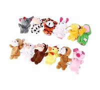 UPKOCH 12piezas Títeres De Dedo para Cuentacuentos Adorables Muñecos De Mano De Animales Juguetes Educativos para Casa y Jardín De Infancia