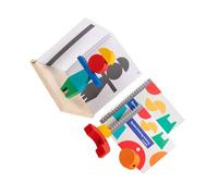 UPKOCH 1juego Bloques De Madera Educativos Montessori para Desarrollo De Habilidades Motrices y Creatividad Juguete De Construcción Tridimensional para Aprendizaje Temprano