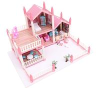 UPKOCH 1juego Casa De Muñecas De Gran Castillo Juguete De Villa para Ensamblar para Niñas De Años Estimula El Aprendizaje Creatividad Caja De