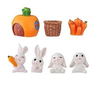 UPKOCH 1juego Figuritas De Conejitos para Decoración De Pasteles y Adornos De Conejos para Jardín y Cumpleaños Decoración Diseño Divertido