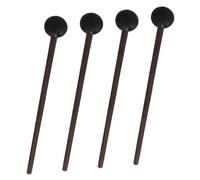 UPKOCH 2 Pares Palos de Percusión para Lengua Mango de Madera y Cabeza de Goma Duraderos y Equilibrados para y Práctica Profesional