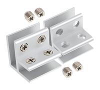 UPKOCH 2 Piezas 90 abrazadera de vidrio barandilla soporte de valla montaje en pared escuadras para estanterias clips de mesa de cristal clips de fijación de vidrio clip de vidrio vitrina