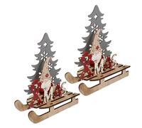 UPKOCH 2 Piezas Adornos de Navidad Cajas navideñas Artificial Productos operado The Office decoración Oficina Modelo de Rompecabezas de Madera decoración de Escritorio Bambú Light Grey