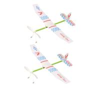 UPKOCH 2 Piezas Aviones Planeadores de Goma Educativa con Diseño Aleatorio Modelos de Biplano para Niñas Juguete Ligero y Resistente para Exteriores