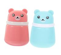 UPKOCH 2 Piezas caja de puff de bebé powder puff Dispensador de talco Contenedor de polvo para cuerpos sueltos botella de hojaldre borla para empolvarse accesorios de viaje tarro de polvo