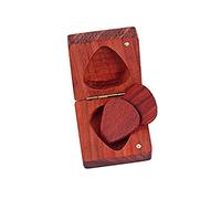 UPKOCH 2 Piezas Caja de Selección para Púas de Guitarra Color Oscuro Incluye Púas para Tocar Guitarra Estandar