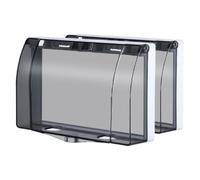 UPKOCH 2 Piezas Cubierta para Interruptor Tipo 86, Doble Posición, Negro | Uso en Baño y Hogar, Protección Fiable para Enchufes y Conmutadores, Plástico Negro, Instalación Sencilla