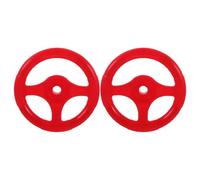 UPKOCH 2 Piezas De Juguete para Niños Columpio Coche Pieza De Plástico Volante para Coche Mecedor Simulación De Conducción Juguete para Niños Accesorios De Patio De Juegos Rojo