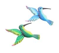 UPKOCH 2 Piezas Decoración Colgante De Pared De Colibrí Montado Decoración De La Pared De Plata Jardín Al Aire Libre Muro Decoración Del Jardín De Colibrí Adorno De Colibrí Arte Planchar