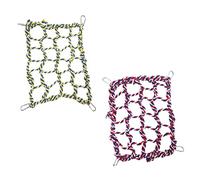 UPKOCH 2 Piezas Escalada Tejida para Mascotas Colgante y Resistente Hamaca Colorida para Hámster Ardilla y Pájaros Pequeños de Unidades Roja y