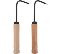 UPKOCH 2 Piezas Extractor de Raíces Manual de Acero al Manganeso con Mango de Madera Ergonómico para Deshierbe y Cultivo Jardín de Herramienta Ligera y Duradera para
