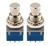 UPKOCH 2 Piezas Interruptor de Pedal para Efectos de Guitarra con Función Bypass y Pulsador Latching de Unidades Botón para Pedales de Efectos Compatible para Amplificadores DIY y