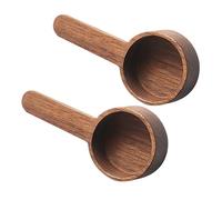 UPKOCH 2 Piezas Juego de Cucharas Medidoras de Café de Madera, Capacidad 8g, Mango Corto, Multifuncionales para Medir Polvo y Sal en Hogar